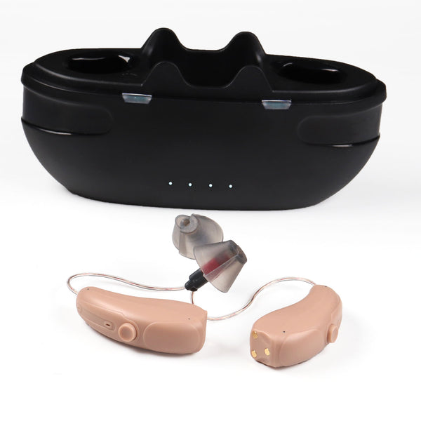 Rechargeable Bluetooth Hearing Aid Customizable with Mobile App | Behind the Ear | MX-Smart 2